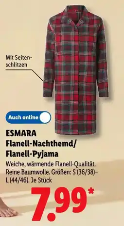 Lidl ESMARA Flanell-Nachthemd/Flanell-Pyjama Angebot
