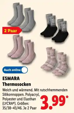 Lidl ESMARA Thermosocken Angebot
