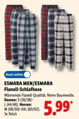 Lidl ESMARA MEN/ESMARA Flanell-Schlafhose Angebot