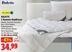 Lidl BALETTE 3-Kammer-Kopfkissen Angebot