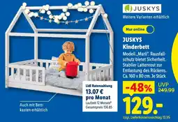 Lidl JUSKYS Kinderbett Angebot