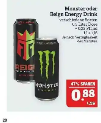 Marktkauf Monster Oder Reign Energy Drink Angebot