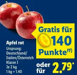 Lidl Apfel rot Angebot