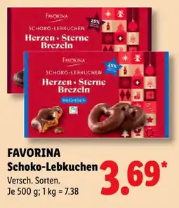 Lidl FAVORINA Schoko-Lebkuchen Angebot