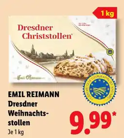 Lidl EMIL REIMANN Dresdner Weihnachtsstollen Angebot