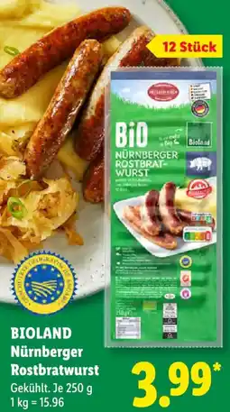 Lidl BIOLAND Nürnberger Rostbratwurst Angebot