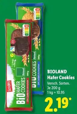 Lidl BIOLAND Hafer Cookies Angebot