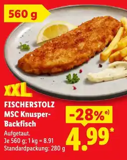 Lidl FISCHERSTOLZ MSC Knusper-Backfisch Angebot