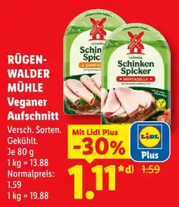 Lidl RÜGEN-WALDER MÜHLE Veganer Aufschnitt Angebot