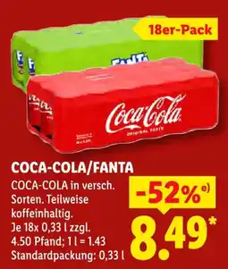 Lidl Coca-Cola/Fanta Angebot