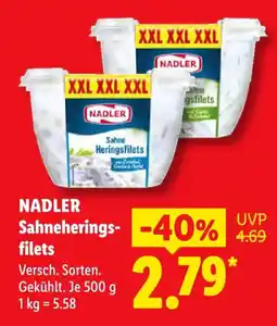 Lidl NADLER Sahneheringsfilets Angebot