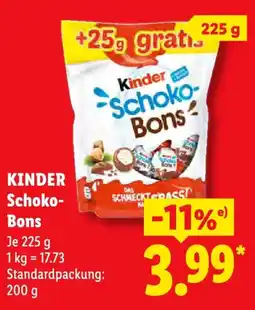Lidl Kinder Schoko-Bons Angebot