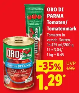 Lidl Oro di Parma Tomatenmark Angebot