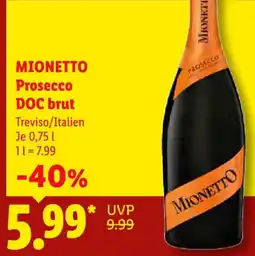 Lidl MIONETTO Prosecco DOC brut Angebot