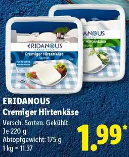 Lidl ERIDANOUS Cremiger Hirtenkäse Angebot
