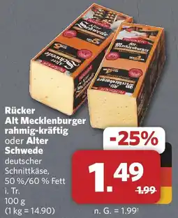 Combi Rücker Alt Mecklenburger rahmig-kräftig oder Alter Schwede Angebot