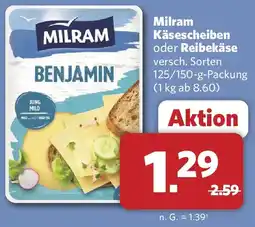 Combi Milram Käsescheiben oder Reibekäse Angebot