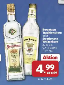 Combi Berentzen Traditionskorn oder Strothmann Weizenkorn Angebot