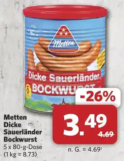 Combi Metten Dicke Sauerländer Bockwurst Angebot