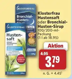 Combi Klosterfrau Hustensaft oder Bronchial-Husten-Sirup Angebot