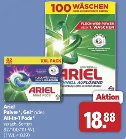 Combi Ariel Pulver, Gel oder All-in-1 Pods Angebot