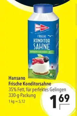 CITTI Markt Hansano Frische Konditorsahne Angebot