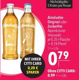 CITTI Markt Almdudler Alpenkräuter-limonade Angebot