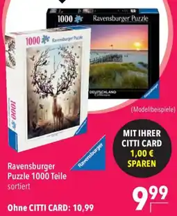 CITTI Markt Ravensburger Puzzle 1000 Teile Angebot