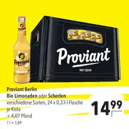 CITTI Markt Proviant Bio Limonaden Angebot
