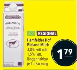 CITTI Markt Hamfelder Hof Bioland Milch Angebot