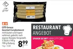 CITTI Markt CITTI Genuss Gourmet-Currybratwurst Angebot