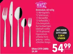 CITTI Markt GSW Besteckset, 60-teilig Angebot