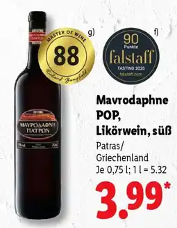 Lidl Mavrodaphne POP, Likörwein, süß Angebot