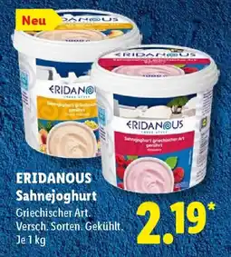 Lidl ERIDANOUS Sahnejoghurt Angebot