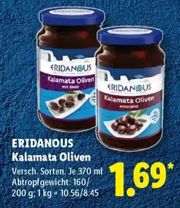 Lidl ERIDANOUS Kalamata Oliven Angebot