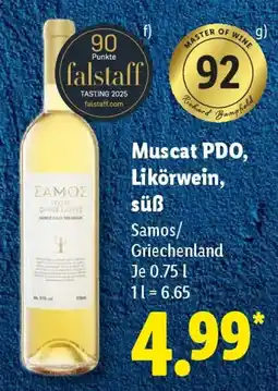 Lidl Muscot PDO, Likörwein, süß Angebot