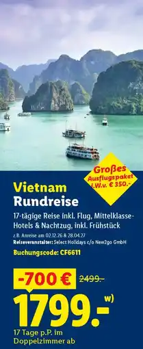 Lidl Vietnam Rundreise Angebot