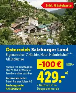 Lidl Österreich Salzburger Land Angebot