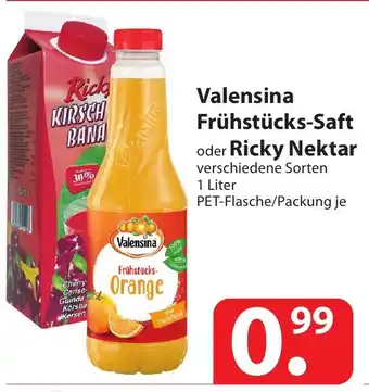 Famila Nord Ost Valensina Frühstücks Saft oder Ricky Nektar 1L Angebot