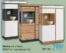Trends Möbel Vitrine mit 2 Türen Angebot