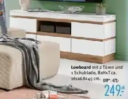 Trends Möbel Lowboard mit 2 Türen und 1 Schublade Angebot
