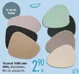 Trends Möbel Tischset TONE oder OVAL, Kunstleder Angebot