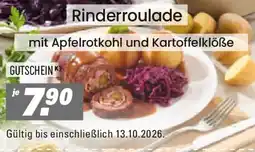 Höffner Rinderroulade mit Apfelrotkohl und Kartoffelklöße Angebot