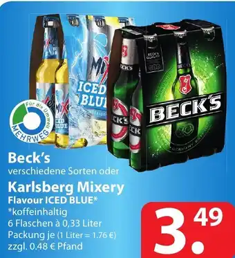 Famila Nord Ost Beck's oder Karlsberg Mixery 6c0,33L Angebot