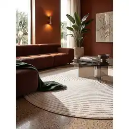 Netto Marken-Discount Outdoor-Teppich Wetterfest Creme 120x120 cm - MEZEN Kadima Design Angebot