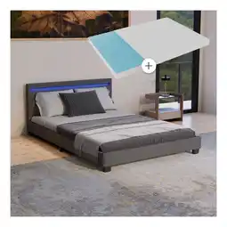 Netto Marken-Discount Juskys Polsterbett Paris 140 x 200 cm Einzelbett in dunkelgrau mit Kaltschaummatratze Angebot