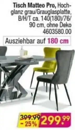 Möbel Boss Tisch Matteo Pro Angebot