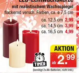 Zimmermann LED-Leuchtwachskerze mit realistischem Wachsspiegel Angebot
