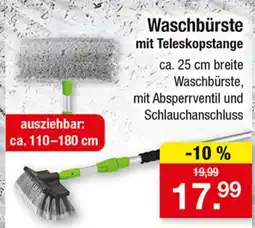 Zimmermann Waschbürste mit Teleskopstange Angebot