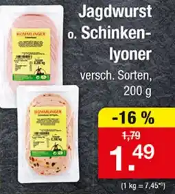Zimmermann Hommilinger Jagdwurst o. Schinken-lyoner Angebot